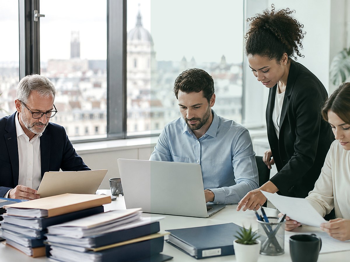 Échange calme autour de documents administratifs